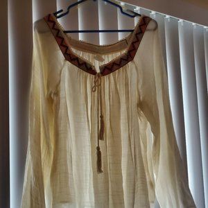 Boho Women's Cream Blouse
